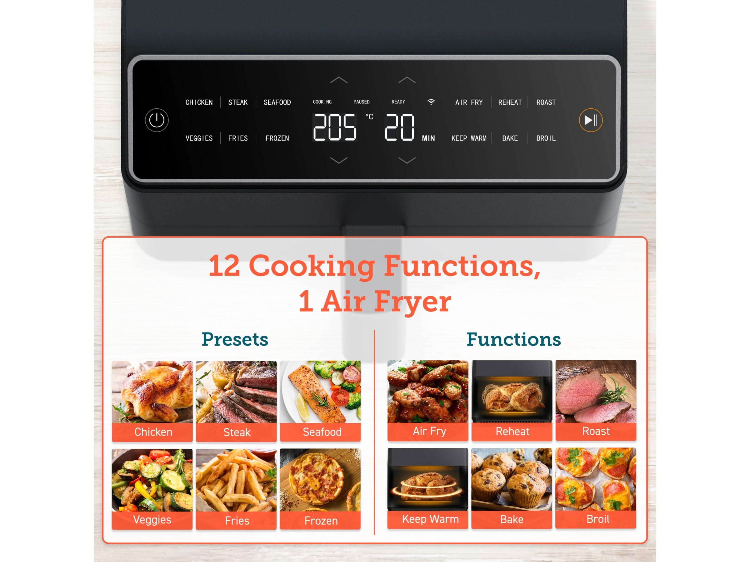 Cosori Dual Blaze 6.4-Liter Airfryer (B-vare)