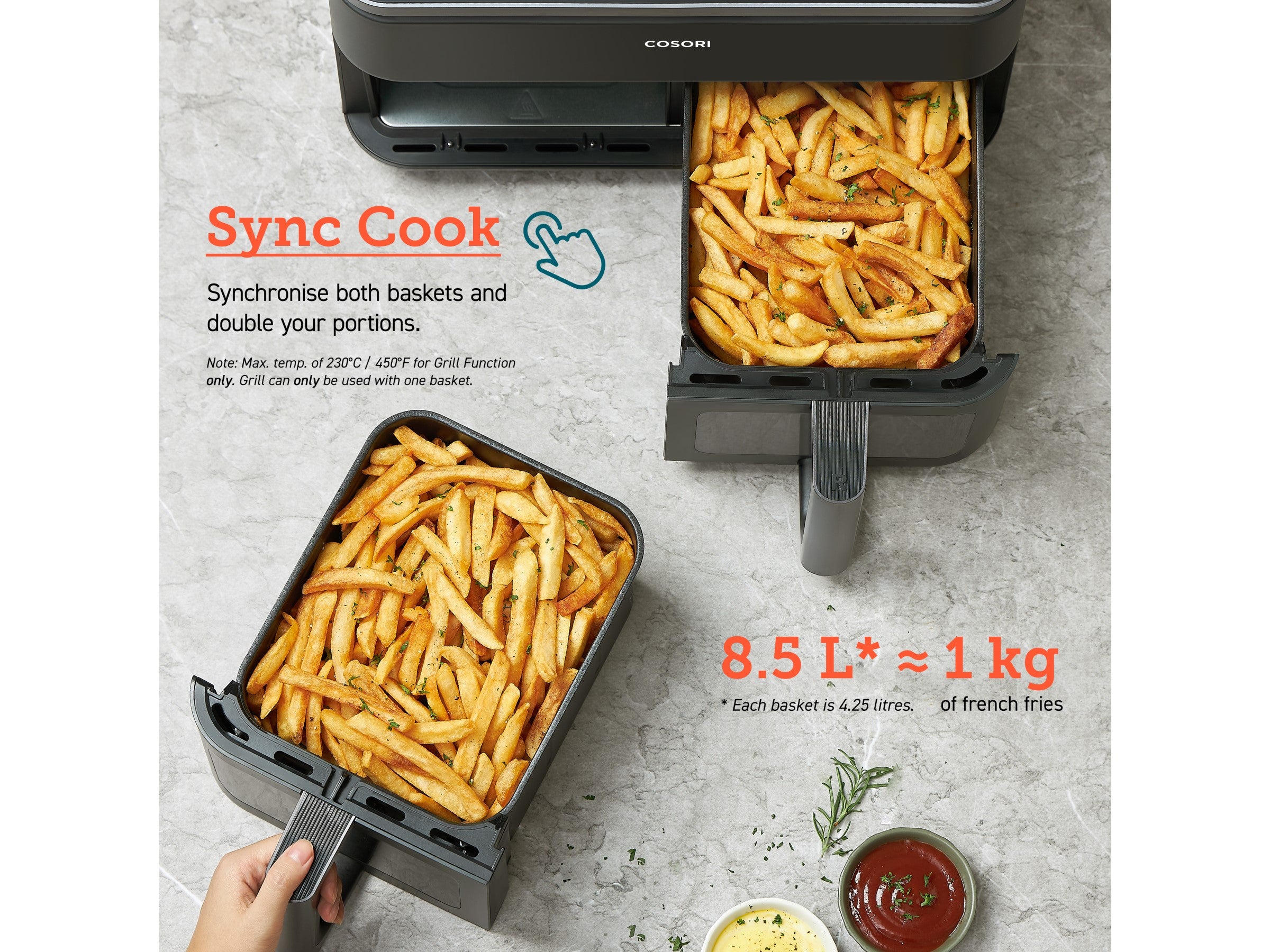 Cosori Dual Basket 8.5-Liter Airfryer