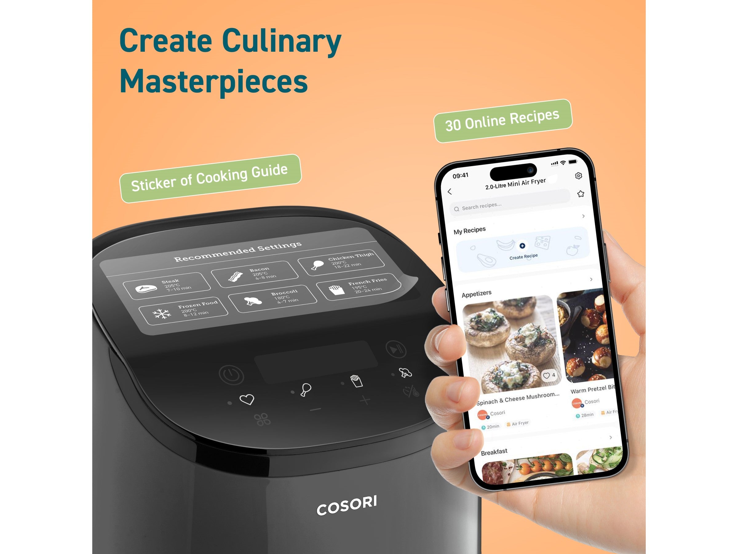 Cosori Lite 2.0-Liter Mini Airfryer