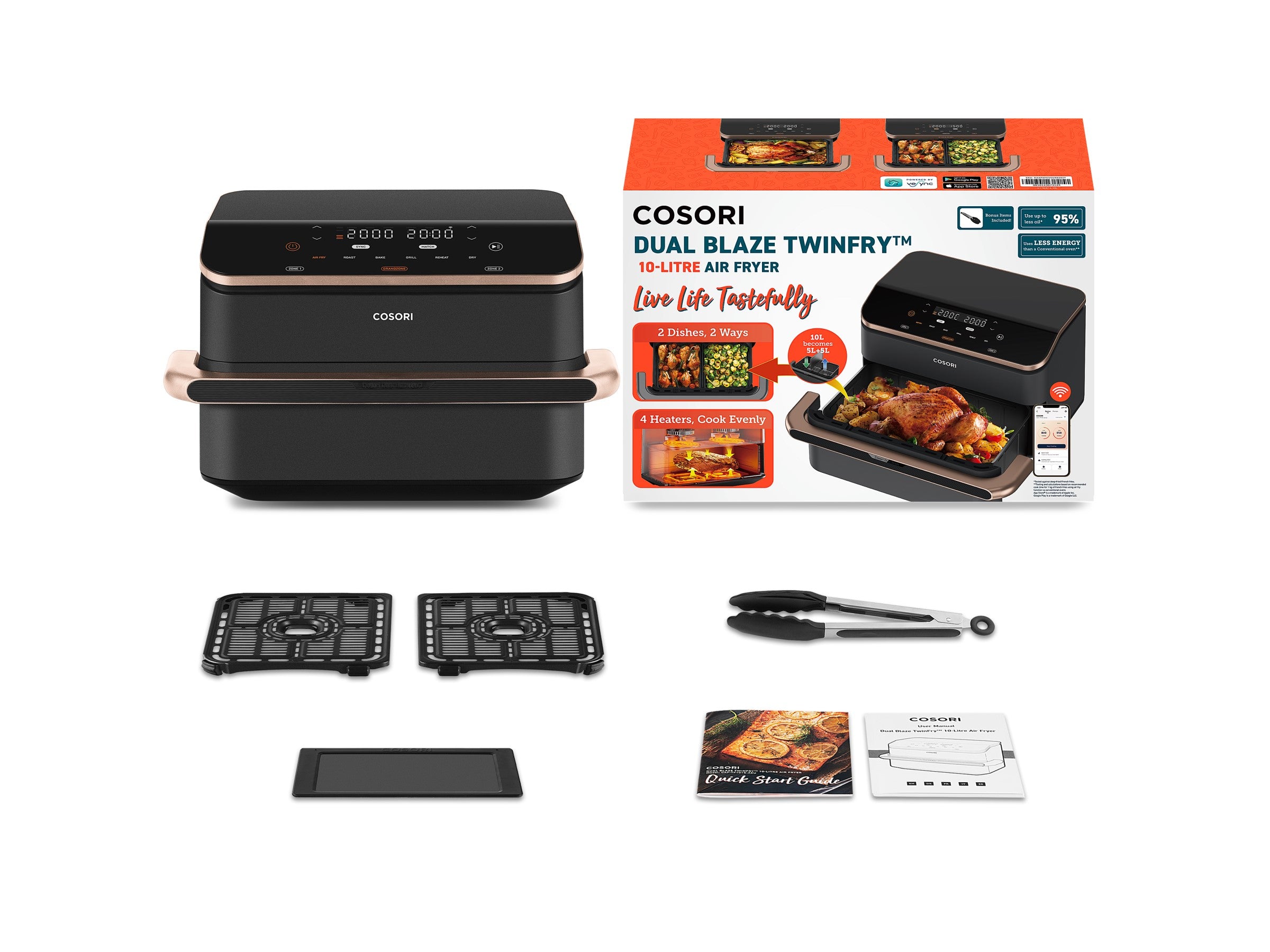 Cosori Dual Blaze Twinfry™ 10-Liter Airfryer